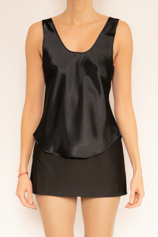 Reversible V-Neck Satin Cami